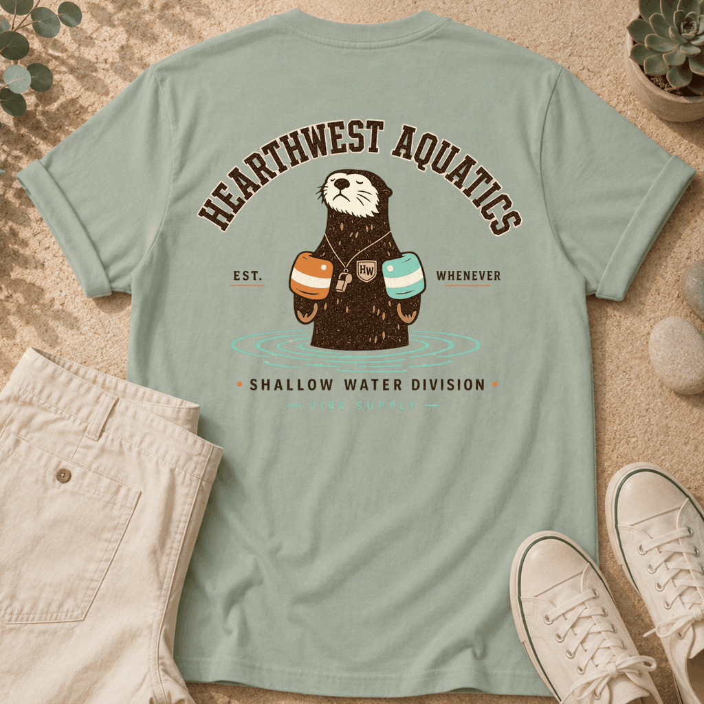 Otter Aquatics Graphic T-Shirt — "Hearthwest Aquatics" Back Print