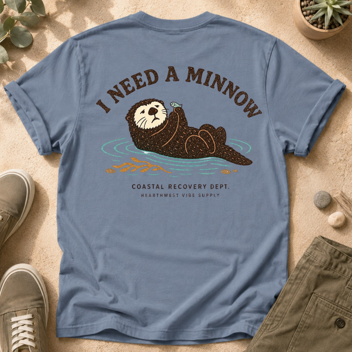 Otter 'I Need a Minnow' Graphic T-Shirt