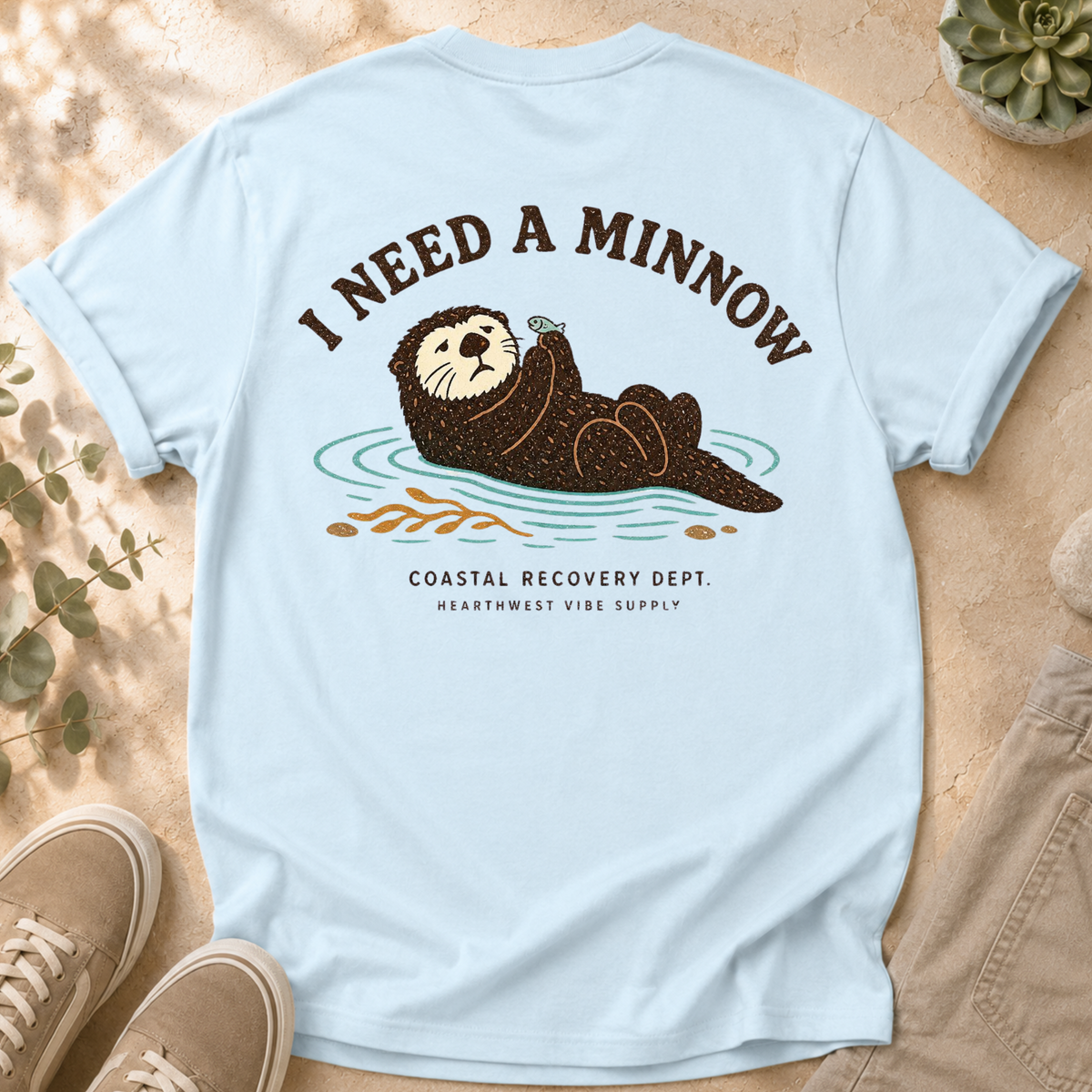 Otter 'I Need a Minnow' Graphic T-Shirt