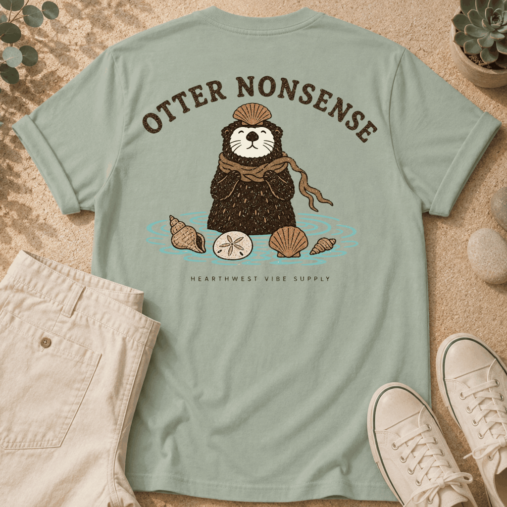 Otter Nonsense Graphic Tee — Cute Sea Otter Illustration T-Shirt