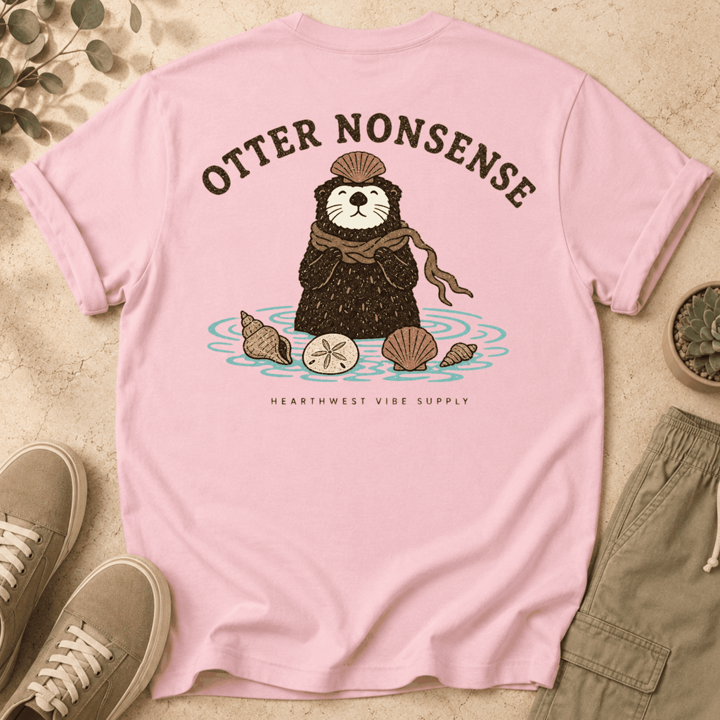 Otter Nonsense Graphic Tee — Cute Sea Otter Illustration T-Shirt