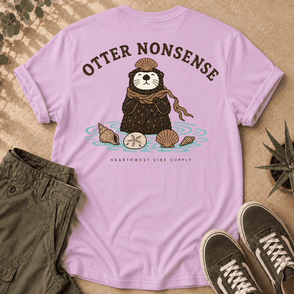 Otter Nonsense Graphic Tee — Cute Sea Otter Illustration T-Shirt