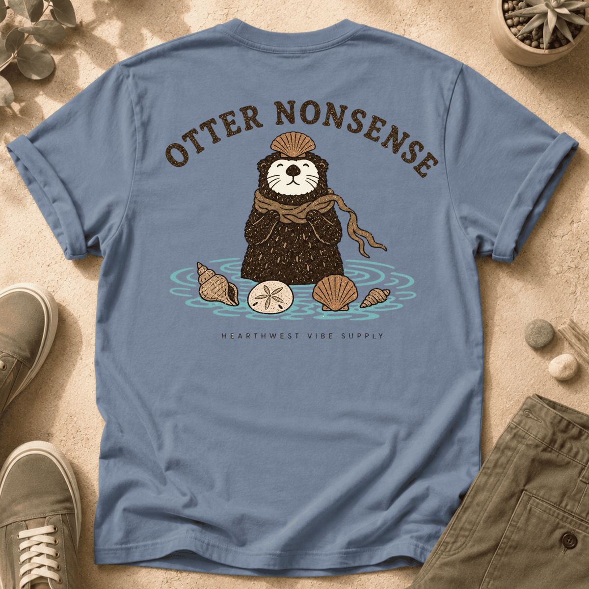 Otter Nonsense Graphic Tee — Cute Sea Otter Illustration T-Shirt