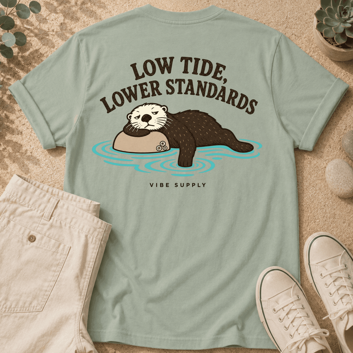 Otter "Low Tide, Lower Standards" T-Shirt