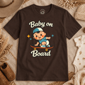 T-Shirt — "Baby on Board" Cute Skateboarding Baby Graphic Tee