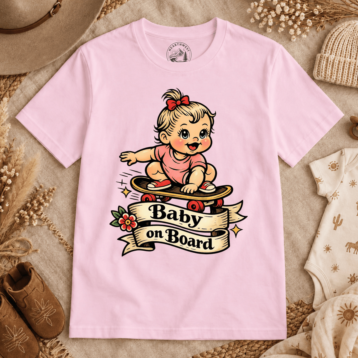 Baby On Board T-Shirt — Retro Cute Baby Graphic Tee