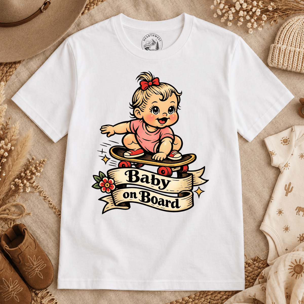 Baby On Board T-Shirt — Retro Cute Baby Graphic Tee