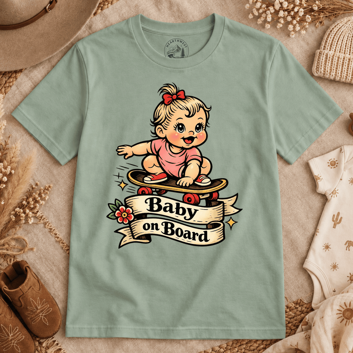 Baby On Board T-Shirt — Retro Cute Baby Graphic Tee
