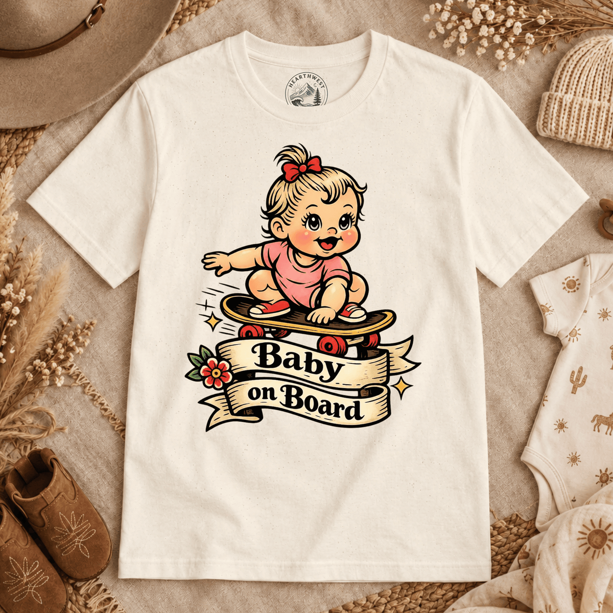 Baby On Board T-Shirt — Retro Cute Baby Graphic Tee