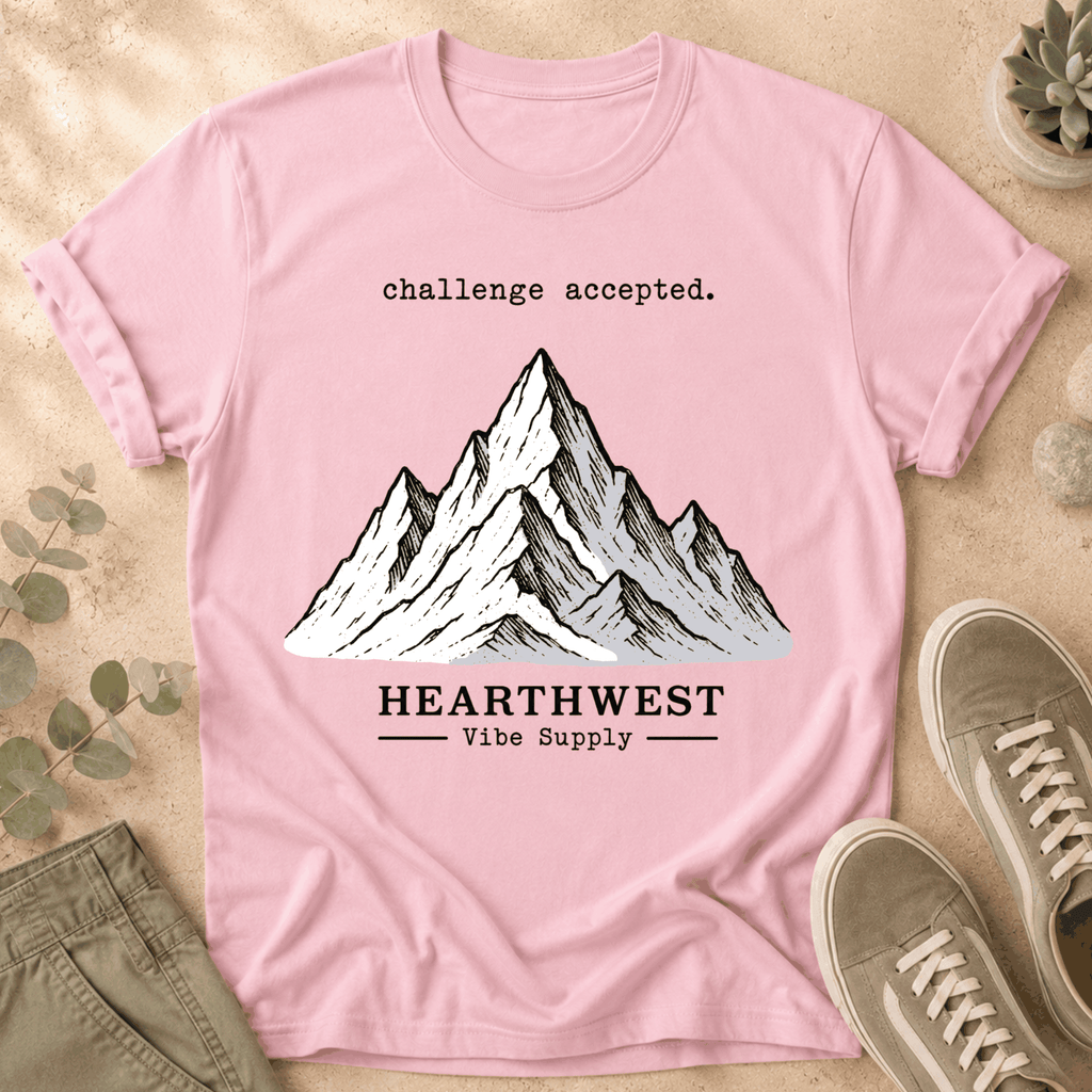 Mountain Graphic T-Shirt — "challenge accepted." Adventure Tee