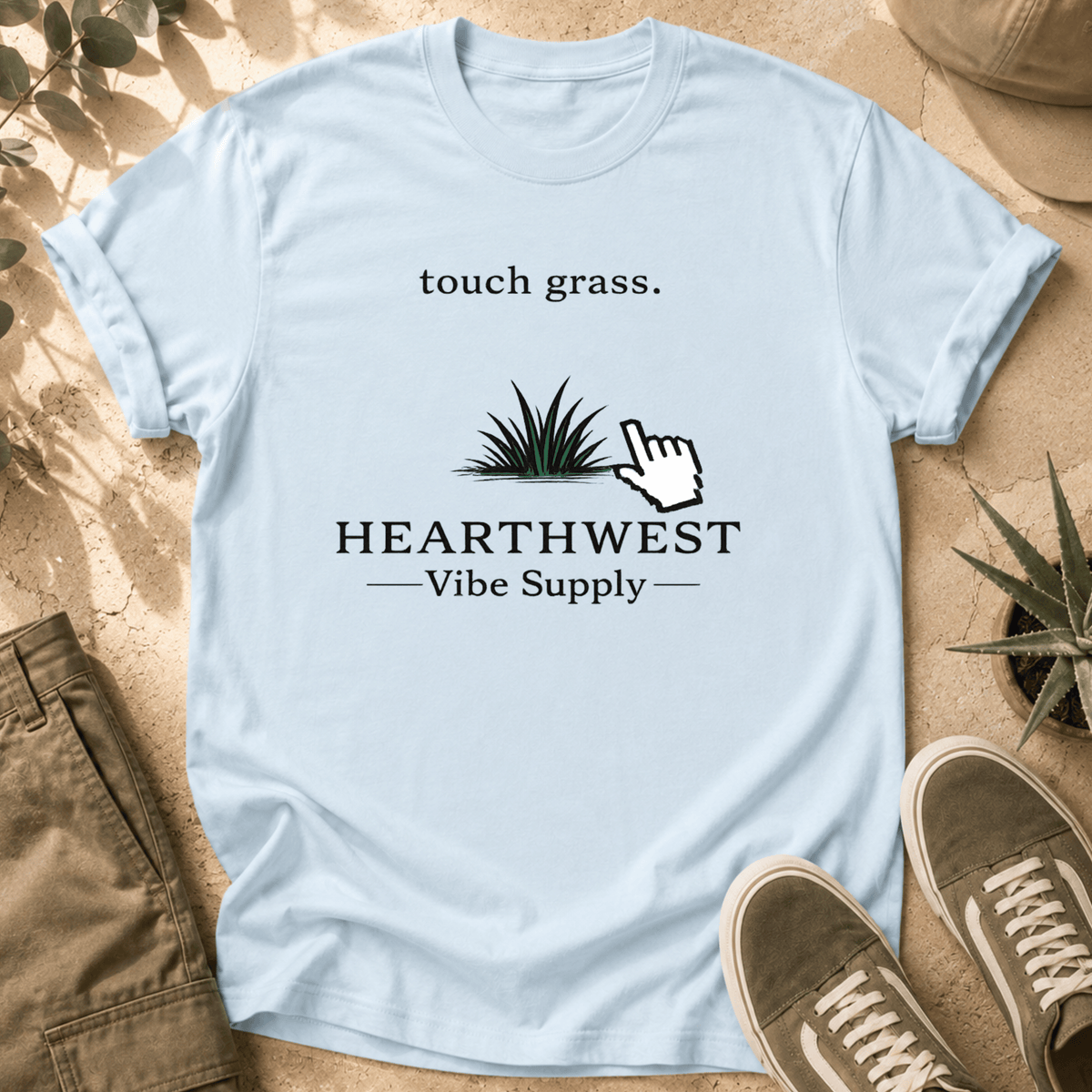 Touch Grass T-Shirt — Hearthwest Vibe Supply Graphic Tee