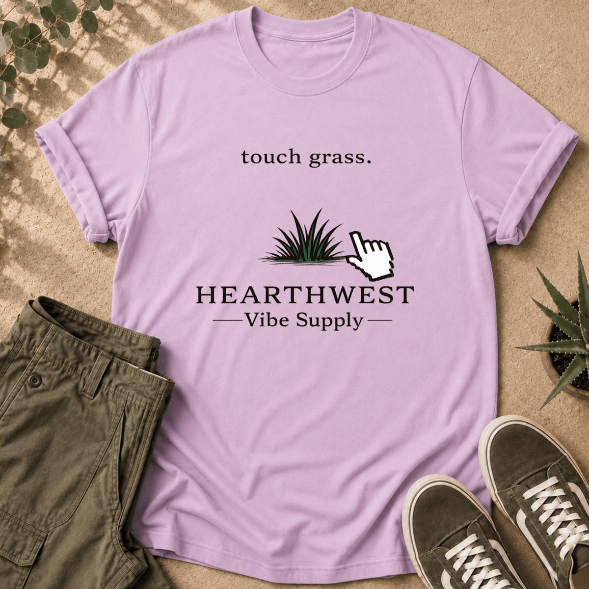 Touch Grass T-Shirt — Hearthwest Vibe Supply Graphic Tee