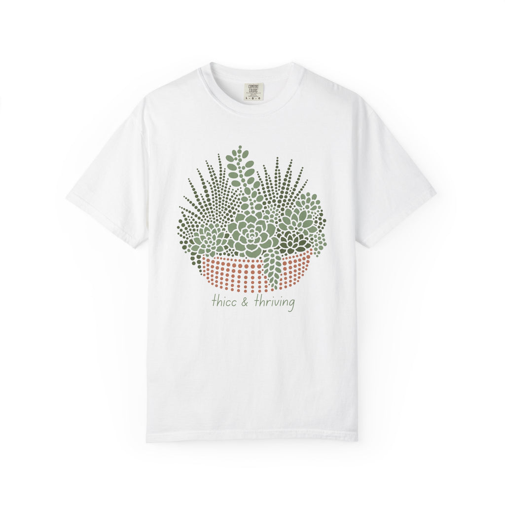 Succulent Basket T-Shirt — “Thicc & Thriving” Plant Lover Tee