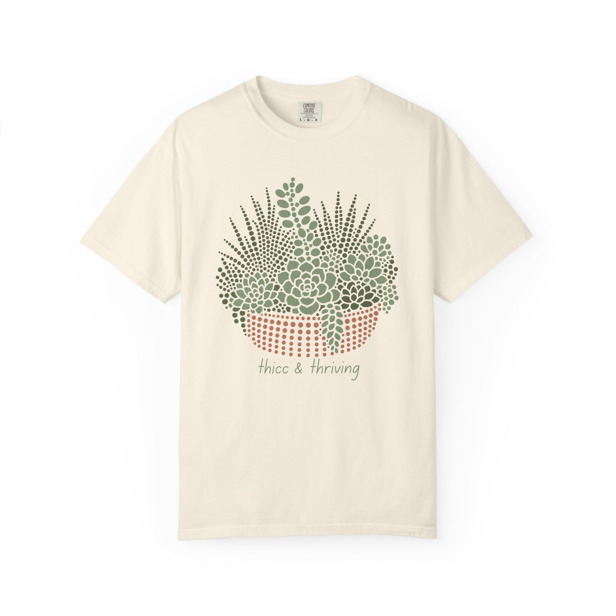 Succulent Basket T-Shirt — “Thicc & Thriving” Plant Lover Tee