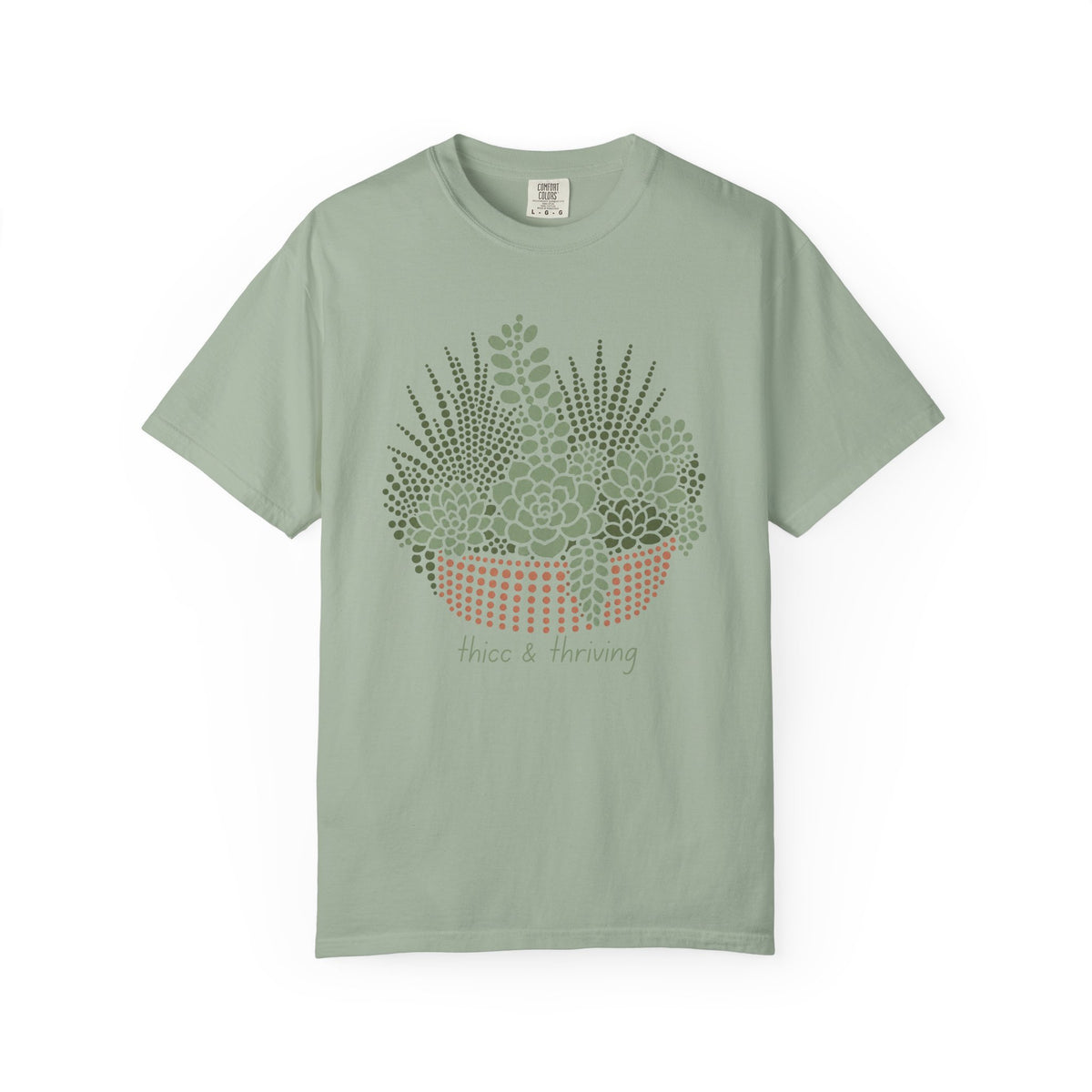 Succulent Basket T-Shirt — “Thicc & Thriving” Plant Lover Tee