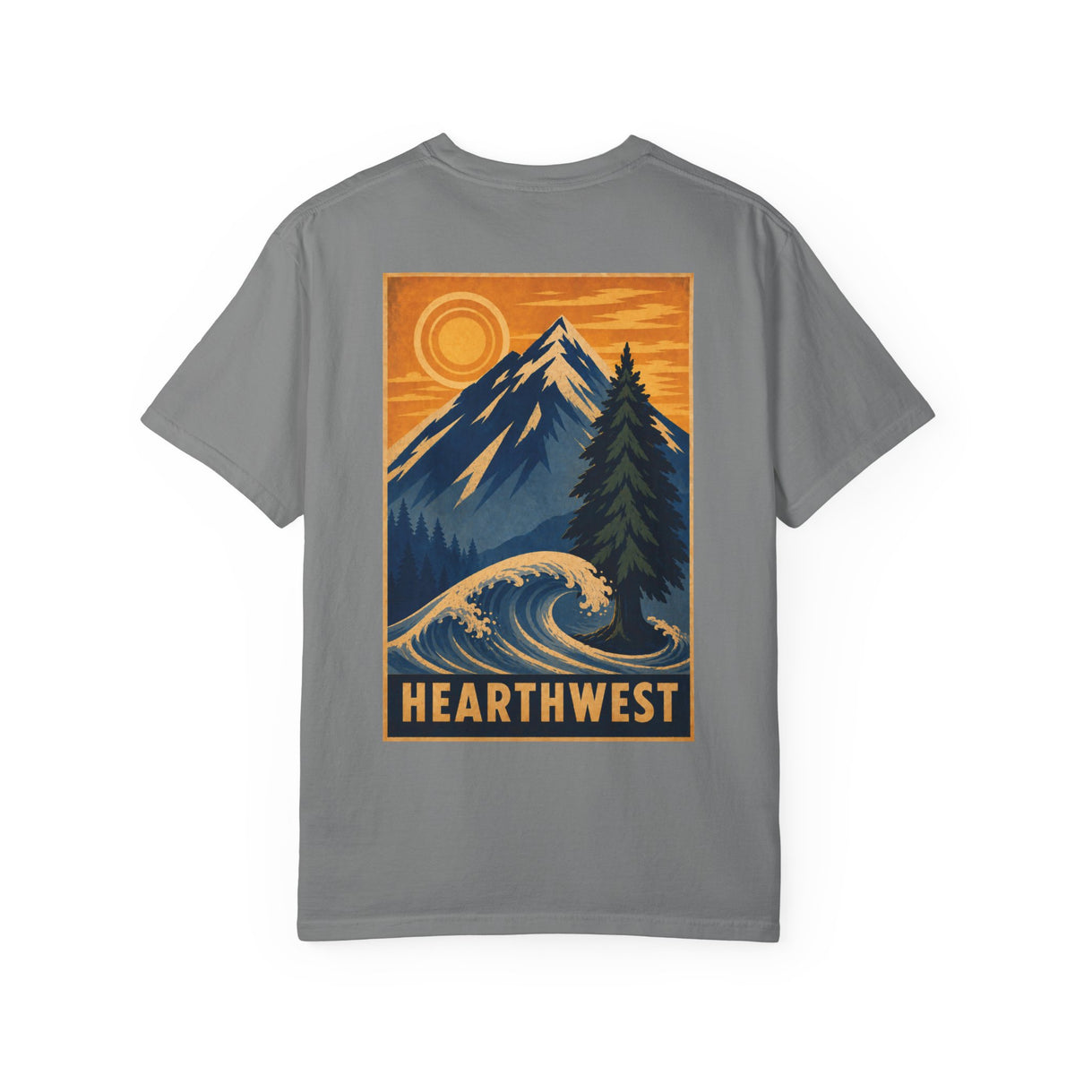 Adventure Graphic T-Shirt — Hearthwest Mountain & Wave Tee